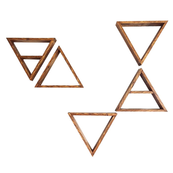 Hanah Home Estantería de Pared de Madera de Abeto, Set de 5 Piezas, Nogal Hanah Home Estantería de Pared de Madera de Abeto, Set de 5 Piezas, Nogal